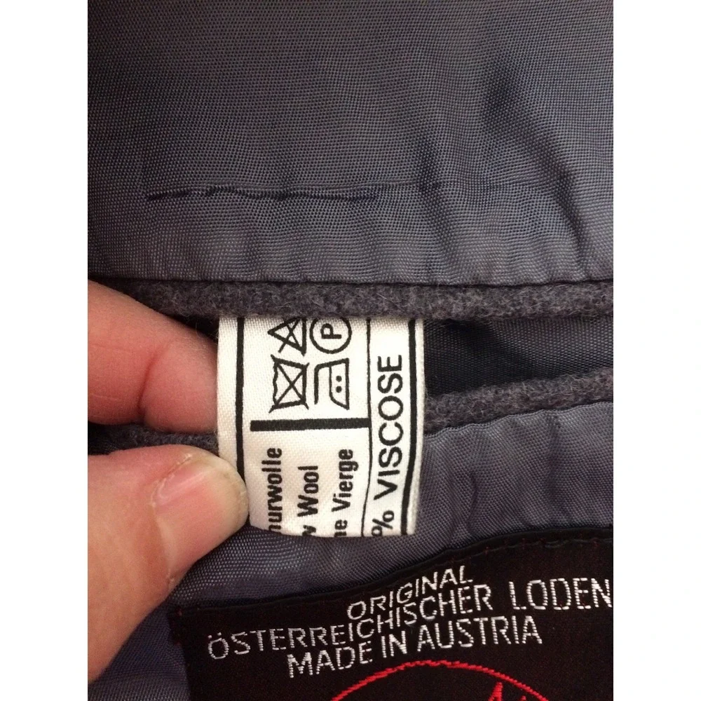 Steinadler Echter Österreichischer Loden Gray Virgin‎ Wool Lined Sz 48 Blazer